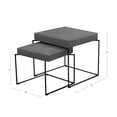 thumbnail image 7 of Casual Elements Volterra Square Nesting Tables With Grey Finish ICC003, 7 of 7