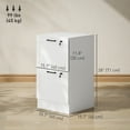 thumbnail image 3 of HOMCOM 2 Drawer File Cabinet with Lock Filing Cabinet for A4 Letter White, 3 of 10