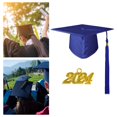 thumbnail image 3 of tasrioml Graduation Cap Memorable Eye-catching Fabric Practical Coloful Graduation Hat for Student, 3 of 8