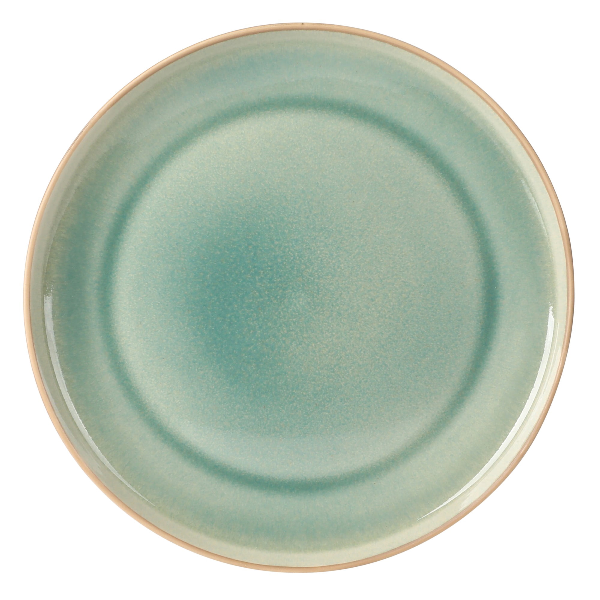 Gibson Elite Hailstone 16 Piece Stoneware Reactive Glaze (Service for 4) Ceramic Plates and Bowls Dinnerware Set - Tropical Green