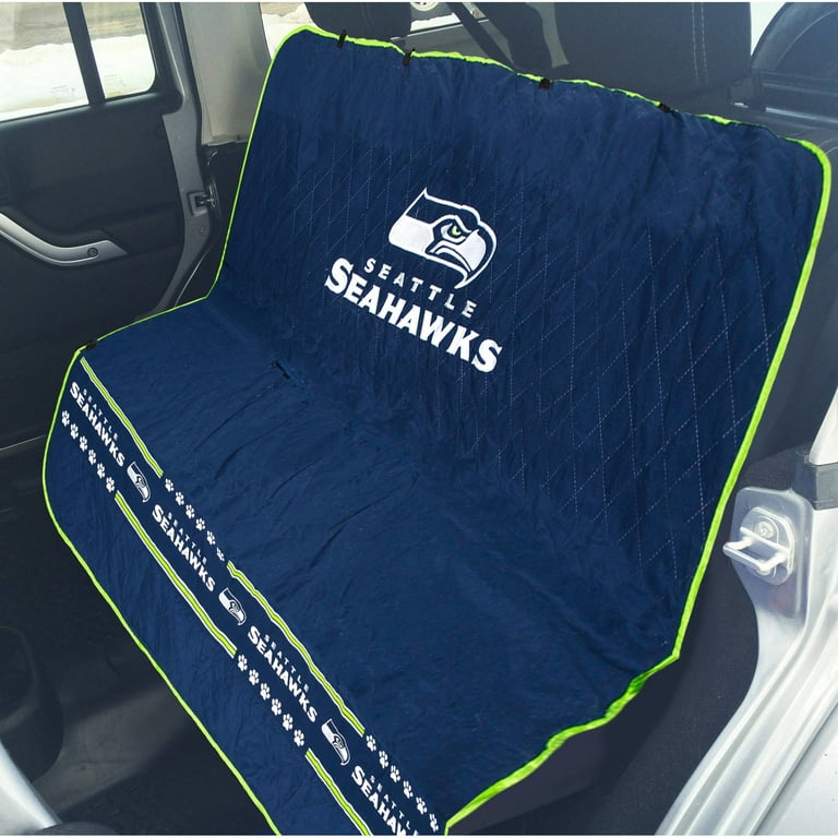 Pets First NFL Seattle Seahawks Premium Car Seat Protecting Cover Durable Waterproof Fits most Car Rear Seats