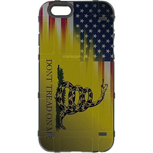 iPhone 7 4.7 American Gadsden Flag Hybrid Rubber Protective Black Case USA 