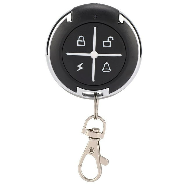 FAGINEY 4 Key Black Round Auto Copy Garage Gate Door Wireless Remote Control , Door Remote Control, Round Garage Remote Control