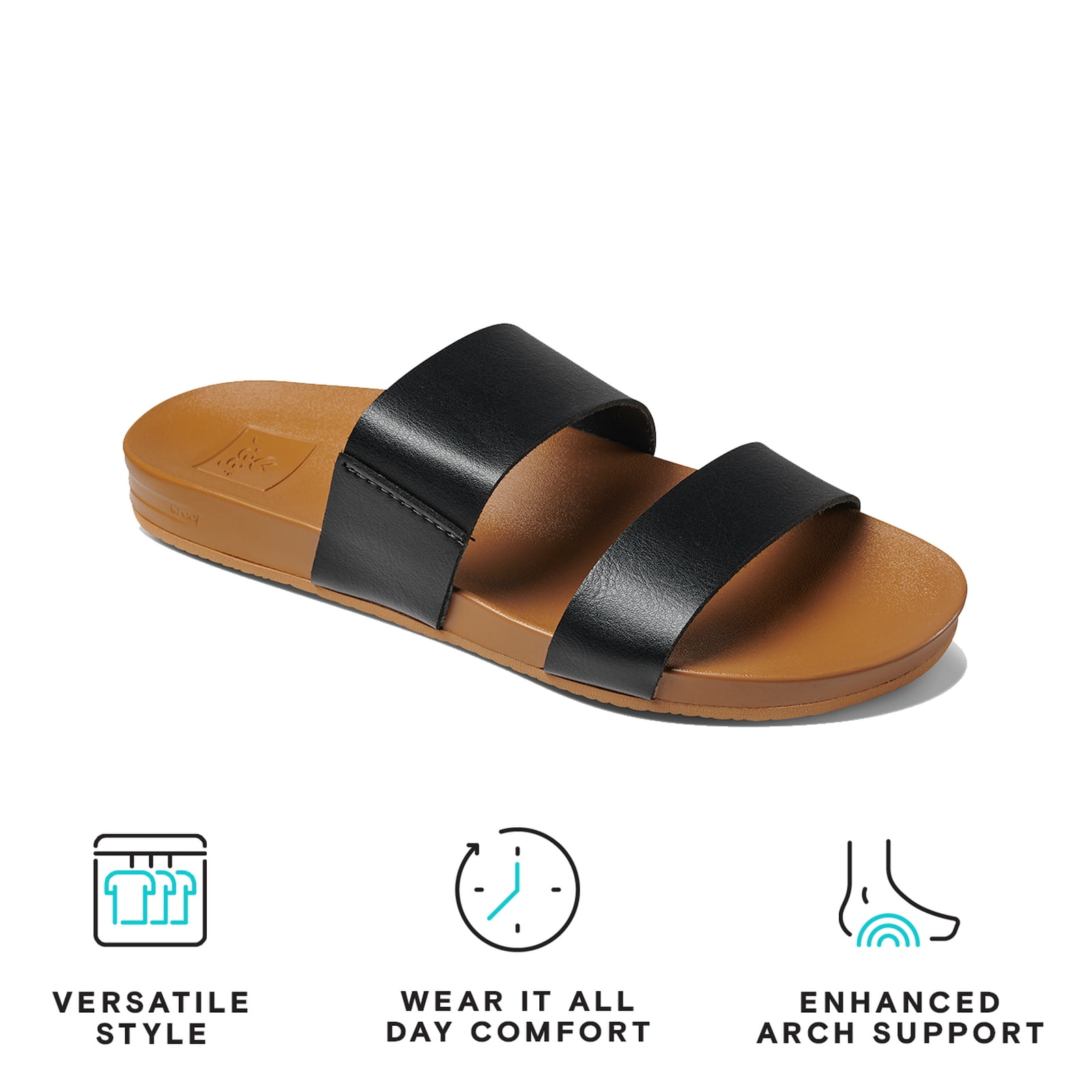 Reef Women's Sandals Cushion Vista, Black/Natural, - Main Image