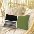 thumbnail image 4 of Sage Green Black Pillow Covers, Linen Long Throw Pillow Case, Farmhouse Striped Modern Abstract Art Holiday Pillow Protector Decorative Cushion Cover for Living Room/Bedroom 20" x 30", 4 of 8