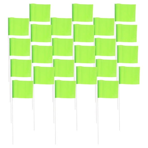 FELTECHELECTR 60Pcs Small Yard Flags for Landscaping and Gardening with Steel Wire and Polyester 15.0*5.5*3.9in