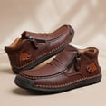 thumbnail image 4 of The First Young Driving Boots Men, Men’s Handmade Premium Leather Slip-On Driving Boots Travel & Outdoor, 4 of 5
