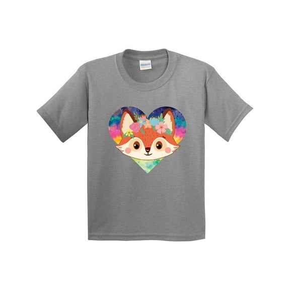 Inktastic Fox Lover Heart Cute for Girls Youth T-Shirt