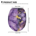 thumbnail image 6 of SEANATIVE Purple Gold Marble Toilet Seat Covers Reusable Bathroom Toilet Cover Soft Flannel Fabric Toilet Cover Warm Cushion Cover Fits Most Toilets Bathroom Decor, 6 of 6