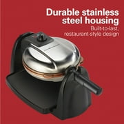 Hamilton Beach Durathon Belgian Waffle Maker with Removable Non-Stick Grids, Roataing Waffle Iron, Stainless Steel