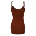 thumbnail image 3 of Essential Basic Women Basic Built In Bra Spaghetti Strap Cami Top Tank - Rust, L, 3 of 5