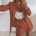 thumbnail image 2 of Savings Clearance 2024! Funicet Women's 2 Piece Open Front Long Sleeve Blazer and Solid Short Pants Suit Sets, Short Business Outfits, Blazer Jacket and High Waist Mini Shorts Suit Work Sets, 2 of 6