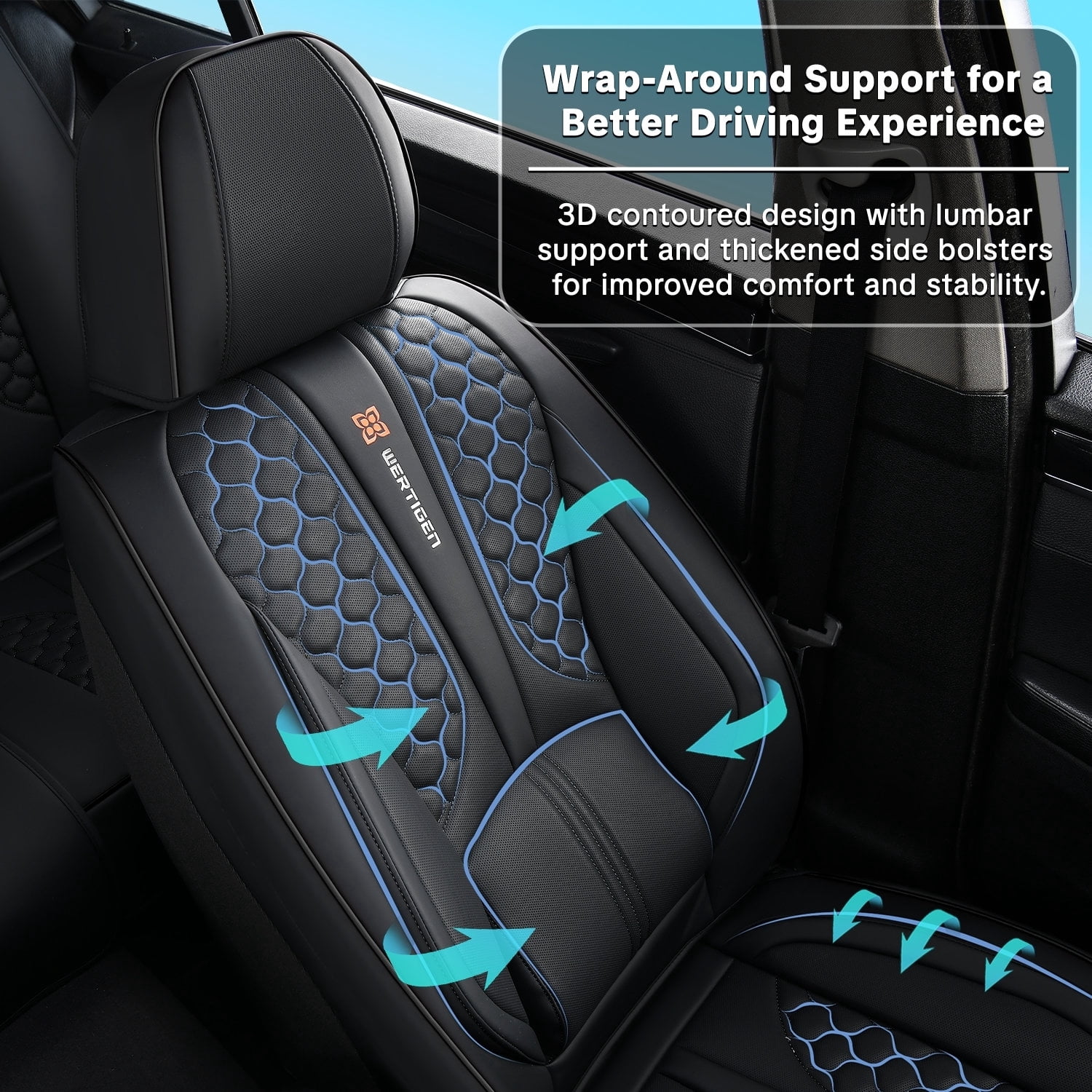 Suitable For 99% Of Universal Car Seat Covers, Made Of Pu Leather, With Four Layers Of Anti-Slip Measures, Easy To Install, And Suitable For All Seasons.