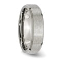 thumbnail image 3 of Titanium Beveled Edge 6mm Stone and Polished Band, 3 of 5