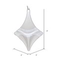 thumbnail image 2 of Vickerman MT194011D 8 in. White Candy Glitter Drop Ornament, 2 of 3