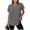 #0449-Gray, variant on Womens V Neck Curved Hem Tops Loose Fit Short Sleeve Curved Hem Casual Tops Workout Tees Gift