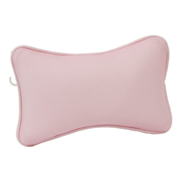Almohada de bañera, almohada de baño para bañera, portátil, antideslizante, de secado rápido, almohadas de bañera, reposacabezas para baño, spa, Rosa