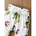 thumbnail image 7 of 9 Months Baby Girls Clothes 12 Months Girls 3PCS Fall Winter Outfits Flower Print Infant Girls Long Sleeve Hoodie Top Pants Headband Set Green, 7 of 7