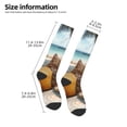 thumbnail image 2 of KLL Relaxing Cat With Orange Juice Print Cool Socks Men's Women's Crew Socks Funny Crazy Novelty Stockings, 2 of 6