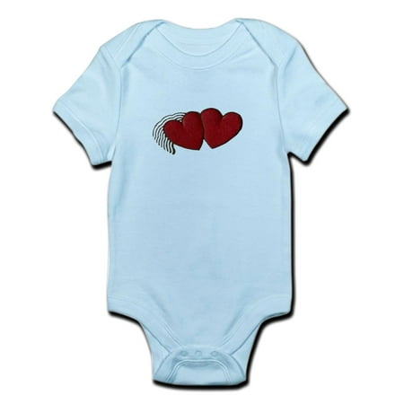 

CafePress - Postage Stamp Hearts Infant Bodysuit - Baby Light Bodysuit