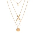 thumbnail image 3 of Wweixi Retro Women Gold Layered Necklaces Personalized Girl Simple Style Long Pendant Chain Bohemian Geometric Choker Set, 3 of 7