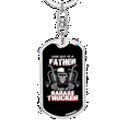 thumbnail image 5 of Father And Badass Trucker Swivel Keychain Dog Tag Stainless Steel or 18k Gold, 5 of 10