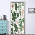 thumbnail image 3 of 36x72 Inch Tropical Leaves Shower Curtain Pink Leaf Green Palm Banana Plant Nature Botanical Shower Curtains Waterproof Polyester Bathroom Home Decor Set with Hooks, 3 of 6