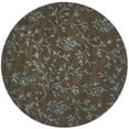 thumbnail image 4 of SAFAVIEH Soho Arthur Abstract Floral Wool Area Rug, Brown/Light Blue, 3'6" x 5'6", 4 of 10