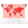 thumbnail image 4 of Palomar Crumpled World Map, Coral, 10 x 8 x 4 inches, 4 of 7