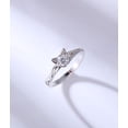 thumbnail image 3 of Oryn Jewelry 14K White Gold Plated Ring - 1.5 Ct Round Brilliant Moissanite Ring - Antique Cat Face Women's Moissanite Ring - Unique Kitty Engagement Ring, 3 of 6