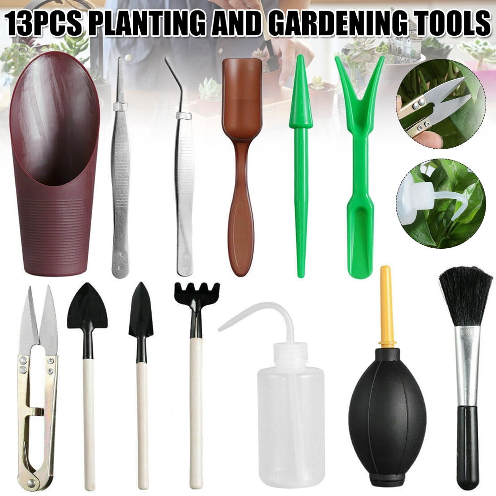 13pcs Mini Garden Hand Scissor Planting Shovel Gardening Tools Succulent 13pcs Mini Garden Hand Scissor Planting Shovel Gardening Tools Succulent