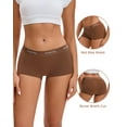 thumbnail image 5 of INNERSY Women's Cotton Mid-Rise Boxer Briefs Comfortable boyshort Underwear 4-Pack(XL,Neutral Pastel), 5 of 9