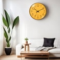 thumbnail image 3 of REGALWOVEN Wall Clock, Silent Non-Ticking Modern Battery Operated Clocks for Living Room, Office, Home, Bathroom, Kitchen, Bedroom Yellow 12 Inch, 3 of 6