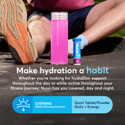 Nuun Sport Electrolyte Tablets for Proactive Hydration, Tropical Fruit, 8 - 10 Count Tubes
