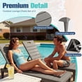 thumbnail image 3 of WLXIANG Outdoor Chaise Lounge Chair Set of 2 with 5-Position Adjustable Back, Waterproof & Lightweight PP Lounge Chairs for Outside Pool Patio (Light Brown), 3 of 9