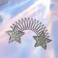 thumbnail image 1 of Fijador de acabado para el cabello, peine con pinza para el cabello, horquillas con diamantes de imitación para novia, accesorios para insertar, Mini Plata Fernando Peine, 1 of 8