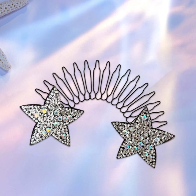 Fijador de acabado para el cabello, peine con pinza para el cabello, horquillas con diamantes de imitación para novia, accesorios para insertar, Mini Plata Fernando Peine