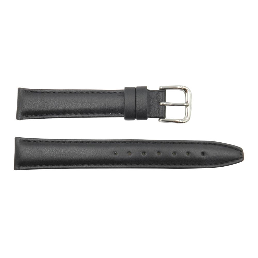 New Life Genuine Leather Black Smooth Skagen Style 18mm Watch Band