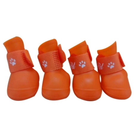 - Dog Candy Colors Boots Waterproof Rubber Pet Rain Shoes Booties OR M