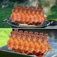 thumbnail image 4 of Chicken Leg Wing Grill Rack, BBQ Chicken Drumsticks Rack with Drip Pan, Hang Up to 14 Chicken Legs or Wings, 4 of 8