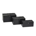thumbnail image 5 of DecMode Intricate Carved Black Wood Decorative Box with Hinged Lid, 3 Count, 5 of 7