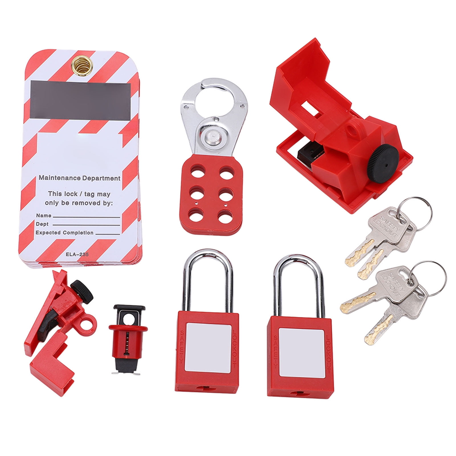 Electrical Lockout Tagout Kit, Complete Set Circuit Breaker Lockout