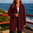 thumbnail image 4 of Horkkom Long Winter Coats for Women Fleece Warm Button Jacket Soft Fuzzy Lapel Coat M, 4 of 4