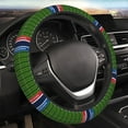 thumbnail image 5 of Rateoe American Football Field Pattern Elastic Stretch Steering Wheel Cover, Universal 15 inch, Microfiber Breathable , Anti-Slip, Odorless, Easy Carry, 5 of 6