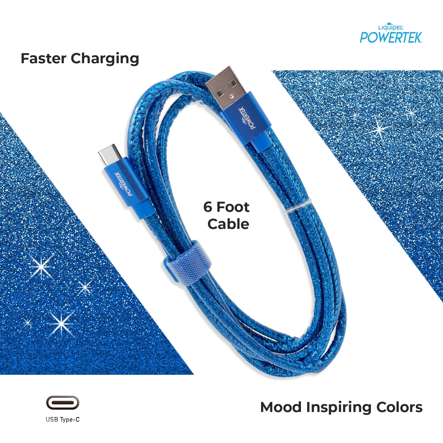 Liquipel Powertek Glitter Type C Cable