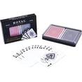 thumbnail image 2 of Royal Playing cards 2-Decks Poker Size Royal 100% Plastic Playing Cards Set in Plastic Case, 2 of 2