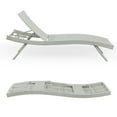 thumbnail image 2 of Edyo Living 2 Piece Patio Chaise Lounge Chair Set with Adjustable Backrest and Pillow for Outdoor Pool, Lawn, Beach - White, 2 of 9