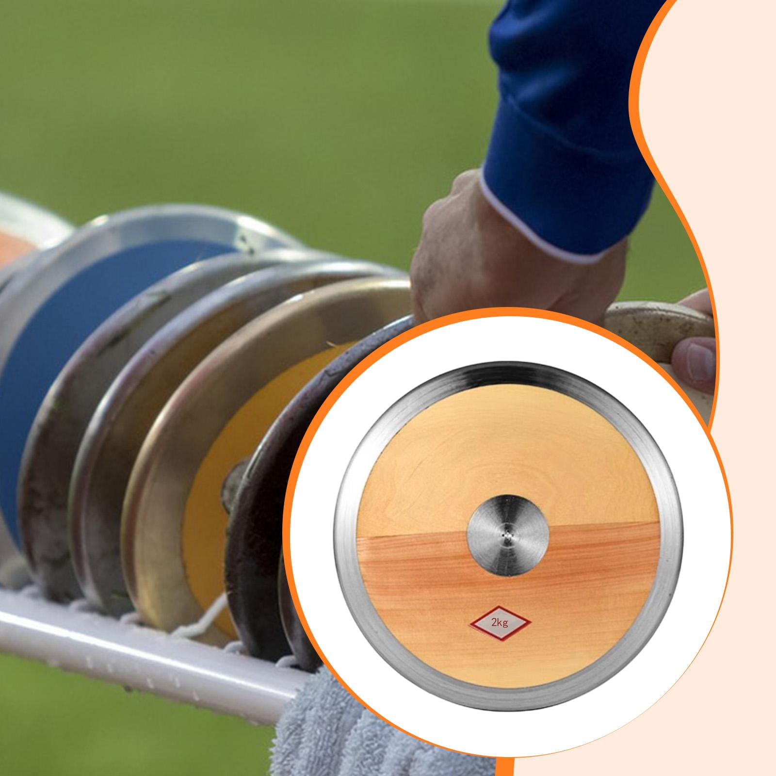 Wswqop Discus training for track and field, discus practice, competition, multi-purpose 2kg