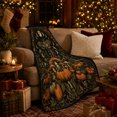 thumbnail image 3 of Ghost Pumpkin Scene Ghosts And Pumpkins Spooky Holiday Art Halloween Lovers Playful Harvest Motif Warm Flannel Blanket, Halloween Gift for Living Room and Family Room Home Decor, 3 of 7