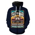 thumbnail image 1 of Sudadera con capucha y cremallera para hombre, diseño de coche clásico de dibujos animados, chaquetas con capucha, moda de primavera, estampado 3D, divertida, de gran tamaño, estilo hip hop, manga lar, 1 of 6